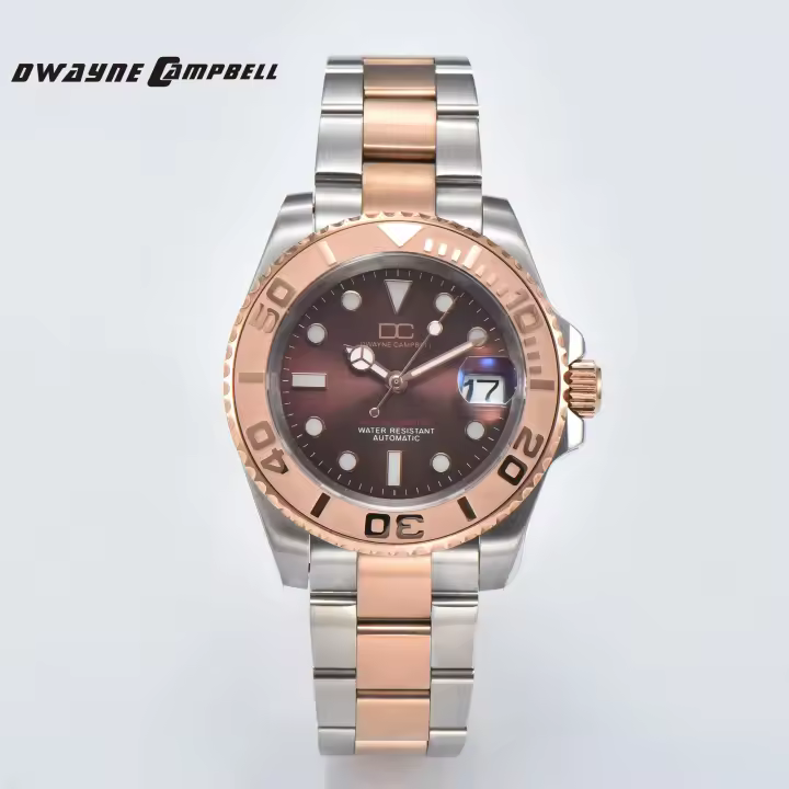 Reloj Mecánico Para Hombre DWAYNE CAMPBELL NH35 Resistente Al Agua Acero Inoxidable Vidrio De Zafiro Luminoso Regalo Ideal Para Negocios - 1