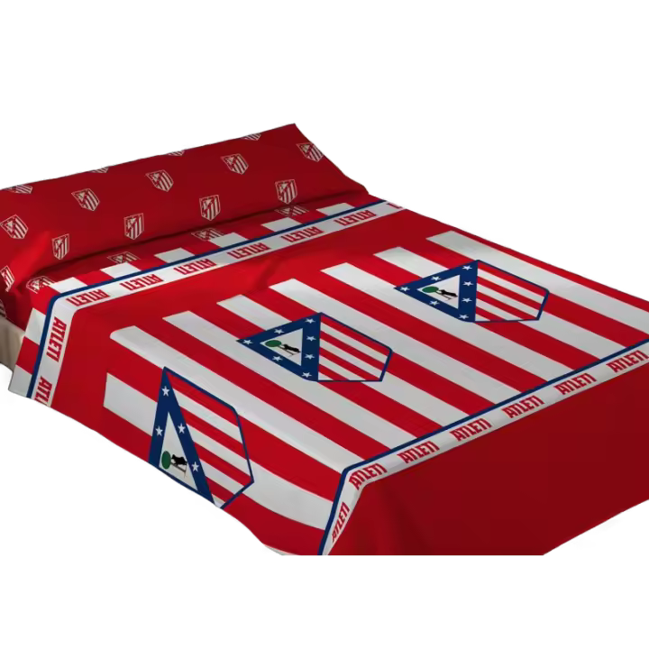 Juego de sábanas Atlético de Madrid 3 Piezas sábana, bajera y funda de almohada para cama 135cm producto oficial 135SBATM47979 - 1