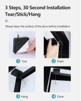 Cerrador De Puertas Automático Sensor Sin Perforar Ajustable Soporte De Superficie Para Mejoras Del Hogar Que Cierra Automáticamente Las Puertas Material De Acero Inoxidable - details 5