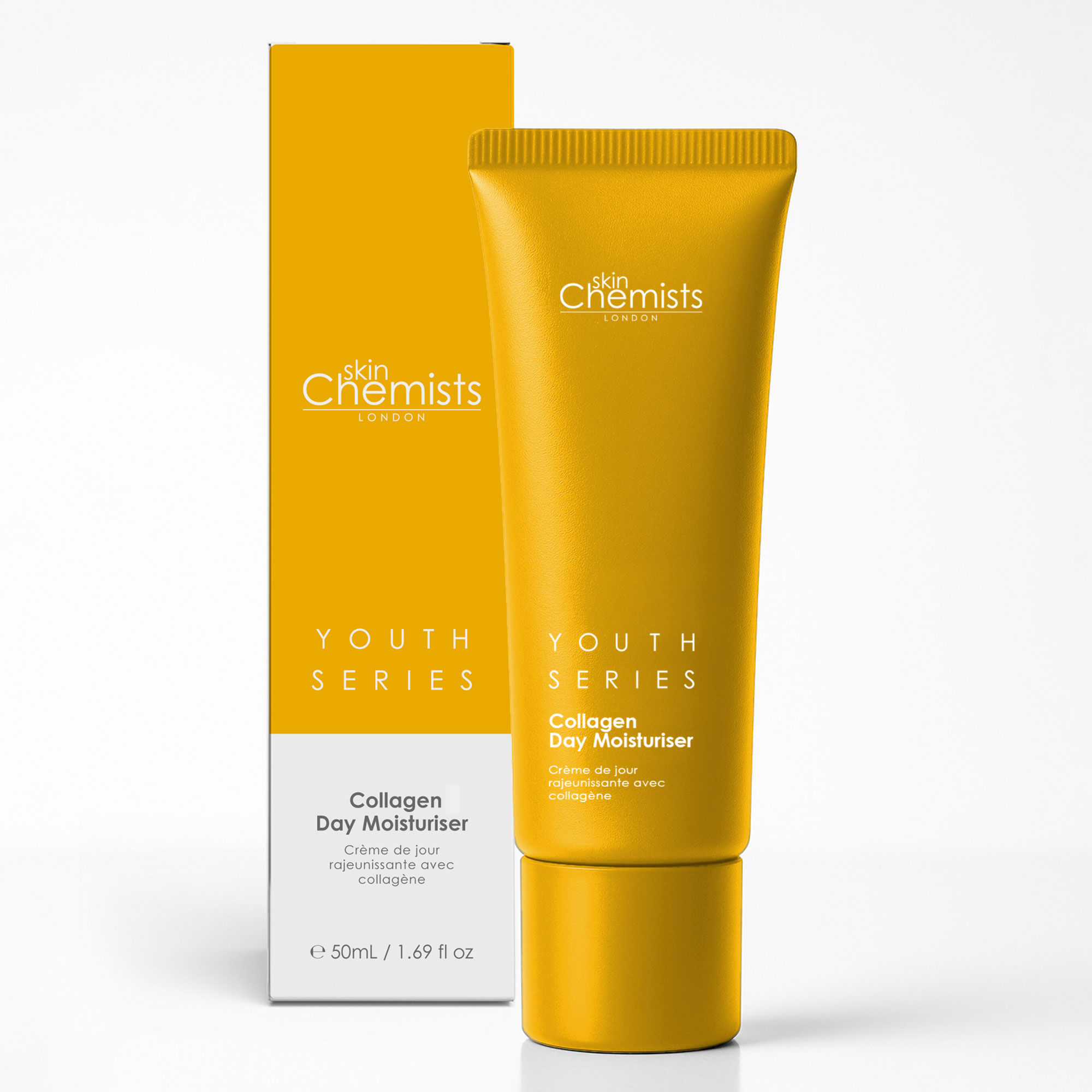 skinChemists Crema de Día con Colágeno Hidratante y Anti-edad 50ml para Firmeza Facial