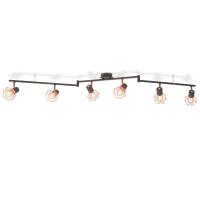 vidaXL Lámpara de Techo Estilo Industrial Negro y Cobre Luz Interior Cantidad de focos 2, 3, 4 y mas - details 3