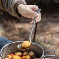 Cuchara De Titanio Boundless Voyage Para Camping Y Viajes Reutilizable Utensilio De Cocina Redondo Para Hogar Y Acampada - details 3