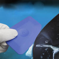 2Pcs Herramientas De Instalación De Vinilo Para Coche Limpia Pantalla Azul Suave Y Raspador Rosa Duro Para Angulos Y Ralladuras - details 8