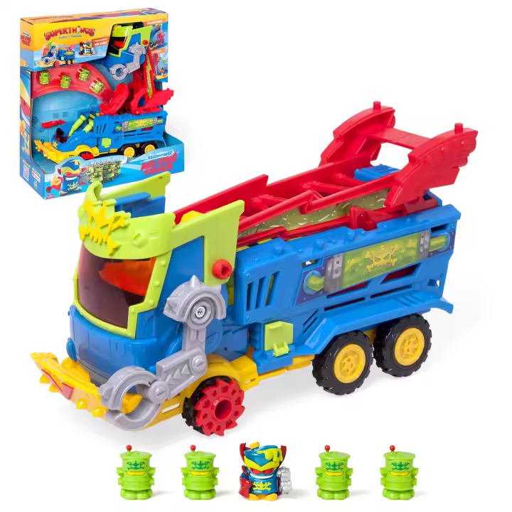 SUPERTHINGS KAZOOM POWER – Mr. King Truck. Camión de Mr King de la serie de TV “Superthings Kazoom Power”. Contiene 1 Mr King Truck, 1 Mr King exclusivo, 4 Robotoxics, 1 disparador y 3 proyectiles - 1