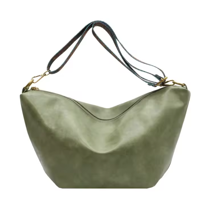 Bolso Bandolera para Mujer, Bolso Bandolera Grande de Piel sintética with Hombre Ancho, Bolso Hobo, Bolso Bandolera Vintage - 1