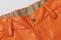 Pantalones De Cuero Para Hombre Ajustados Con Stretch Moda PU Para Fiestas Y Baile Cierre De Cremallera Estilo Chic - details 10