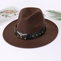 Gorro De Jazz De Lana Estilo Europeo Y Americano Para Hombres Y Mujeres Amantes Del Estilo Nacional Gorro De Pico Plano Con Visera De Cabeza De Vaca - details 7