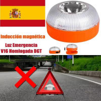 Lámpara De Señalización De Seguridad De Emergencia Para Coche Con Inducción Magnética USB Recargable V16 Luz De Advertencia Estroboscópica - details 0