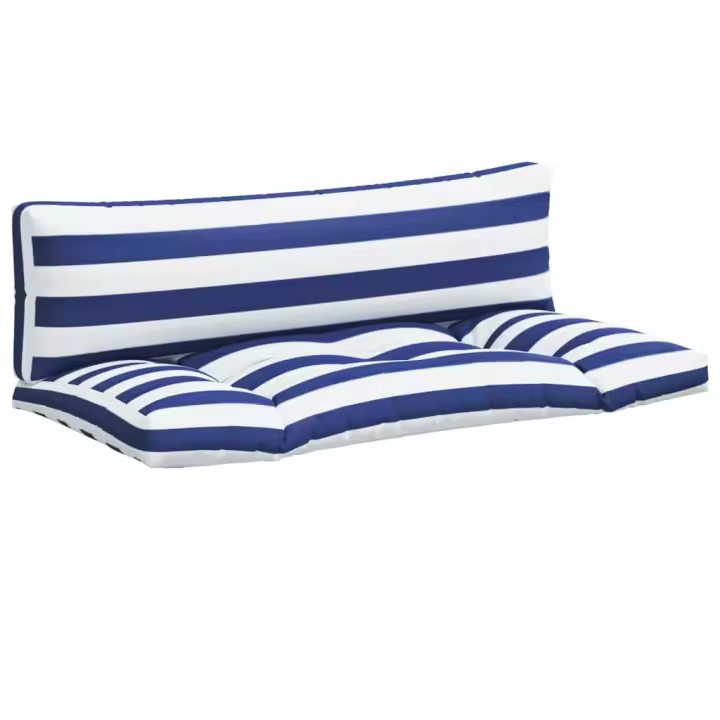 vidaXL Cojines para palés 2 unidades tela Oxford Color Verde brillante,  Azul y blanco,  Negro y blanco y mas Cojín Decorativo de Asiento Cojines de muebles de salon - 1