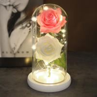 Lámpara De Rosas Rojas En Domos De Vidrio Base De Madera Belleza Y Bestia Regalo De San Valentín Y Navidad Decoración Para El Hogar - details 13