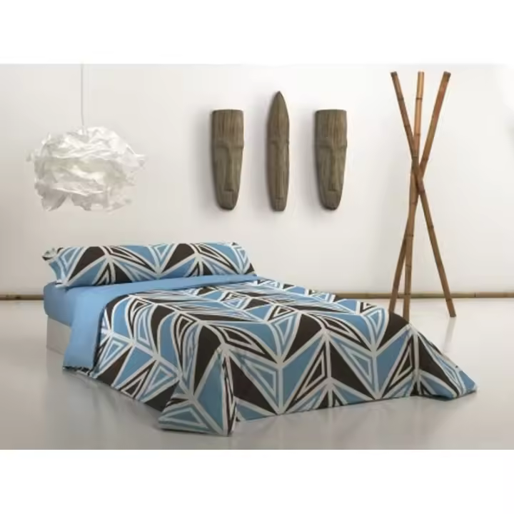 Hosteline - Juego de funda nórdica Hosteline INCA Azul Cama de 180 260 x 240 cm 4 Piezas - 1