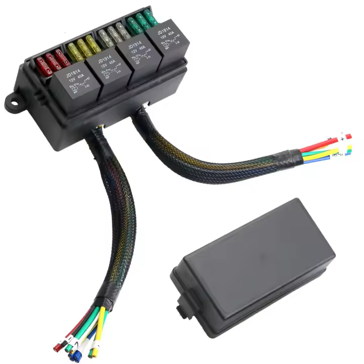 Caja De Relé Y Fusible 12V Pre-Variado Con 4 Relés Y 12 Modos ATC/A to Caja Sellada Para Coche Accesorios De Automóvil - 1