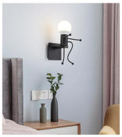 Lámpara Colgante LED Vintage De Hierro Pequeño Hombre Para Decoración De Hogar Dormitorio Infantil Comedor Mesa De Comedor - details 1