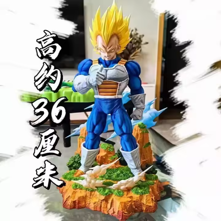 Figura De Acción Dragon Ball 37cm PVC Cs Vegeta Gk Goku Demonizado Super Saiyan Estatuas De Anime Decoración Juguete Regalo - 1