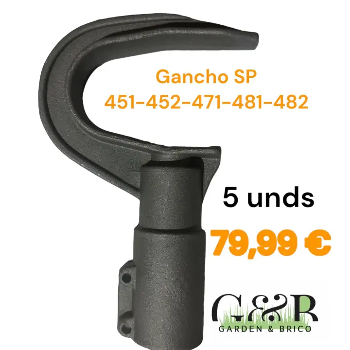 GANCHO STIHL SP481 SP482 SP451 SP452 SP471 PACK 5 UNIDADES - 1