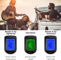 Afinador de Guitarra Ukelele Bajo Violín Sintonizador Clip con sintonizador de guitarra, ukelele, doce temperamentos flotantes - details 2