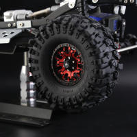 4Pcs Rueda De Aleación De Aluminio CNC 1.9 Para Coche RC Crawler 1/10 Axial SCX10 90046 AXI03007 TRX4 VS4-10 Gen8 RBX10 Rojo Y Negro - details 5