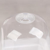 Juego De 5 Macetas Cuadradas Pequeñas Con Domos De Humedad Transparentes Para Plantas En Iniciación Moderno Estilo Plástico - details 11