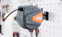 Carrete de Manguera Automático Arebos | Enrollador de Manguera | Manguera de Jardín 30m | Giratorio 180° | Naranja - details 30