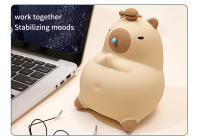 Lámpara De Noche Recargable De Silicona Con Diseño De Capibara Cartoon Luz De Mesa Para Dormitorio Regalo Para Niños Iluminación Nocturna Para Dormir - details 47