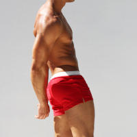 Pantalones De Baño Para Hombre Con Bolsillo Cremallera Y Secado Rápido Transpirables Traje De Baño Corto De Natación De Verano Con Encaje Interior - details 9