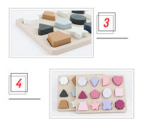 Juegos Educativos Montessori Para Bebés Juguetes De Silicona De Grado Alimenticio Formas Geométricas Rompecabezas De Aprendizaje - details 3