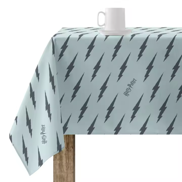 BL Belum  Mantel 100x140 cm Harry Potter Mantel resinado (Tacto plastificado) Antimanchas Modelo Hpotter Thunder Mint - 1