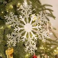 Adorno De Navidad De Acrílico Con Forma De Copo De Nieve Árbol De Navidad Campanas Estrella Decoración De Habitación Y Hogar - details 13