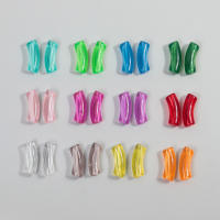 15pcs Cuentas De Acrílico Colores Variados Tubo De Bambú Grueso 11mm Codo Transparente Para Creación De Joyería Pulseras Y Collares DIY - details 0