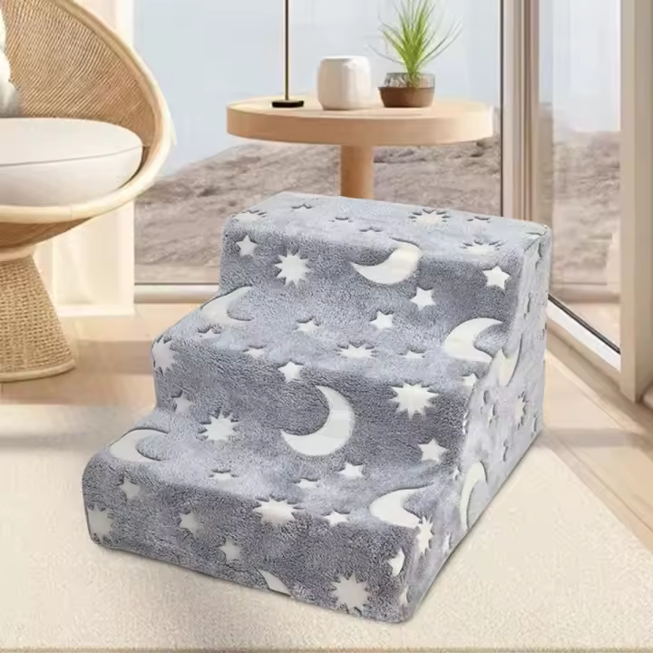 Andares Para Perros Con Funda Removible Y Lavable Antideslizante Para Camas Y Sofás Andares De Mascotas Material Duradero Tamaño Ajustable - 1