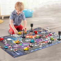 Mesa De Juego Ciudadana 83x57cm Con Señales De Tráfico Mapa De Estacionamiento Dinosaurio Fermero Juguete Educativo Para Niños Sin Batería Material ABS - details 17