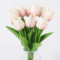 10Pcs Bouquet De Tulipes Artificiales 29cm Toque Realista PE Flores Falsas Para Decoración De Hogar Jardín Interior Navidad Boda - details 7