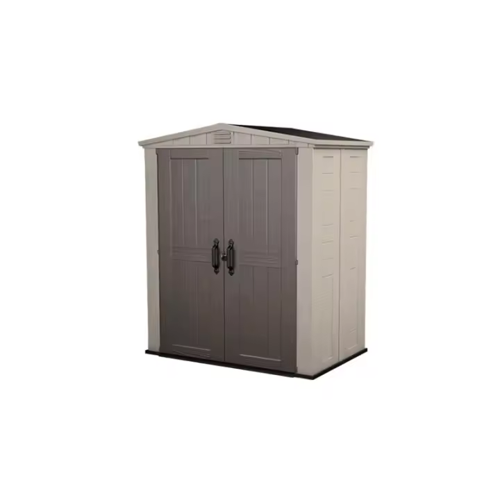 KETER 209874 Caseta de exterior Factor 6x3 - 178x113,5x208 cm y 2m2 - Topo - 1