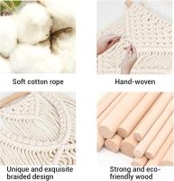 2 unidades de macrame tejido tapices de pared tapices Boho decoración del hogar arte de la pared de algodón hecho a mano bohemio decoración del hogar para el Partido WEDG adornos artesanía regalos - details 3