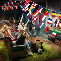 24pcs Bandera De Países Europeos Para Euro Cup Decoración De Fiesta De Fútbol Bunting De Banderas Nacionales De Lona No Tejida - details 12