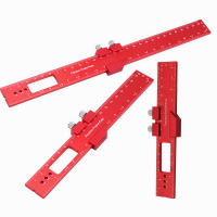 Regla De Bolsillo De Precisión 1/3Pcs Metal Con Escala De Pulgadas Y Metrás Aluminio Para Trabajos De Carpintería Con Parada De Deslizamiento Tipo T Para Scriptor - details 2