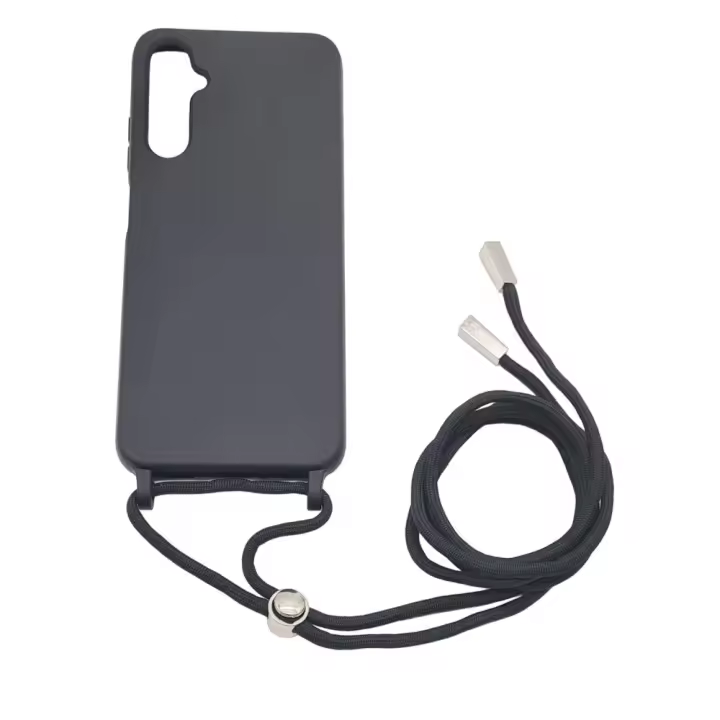 Mercachip Carcasa silicona con cuerda Samsung A05S, Case  protección antigolpe móvil color turquesa, morado, negro y rojo - 1