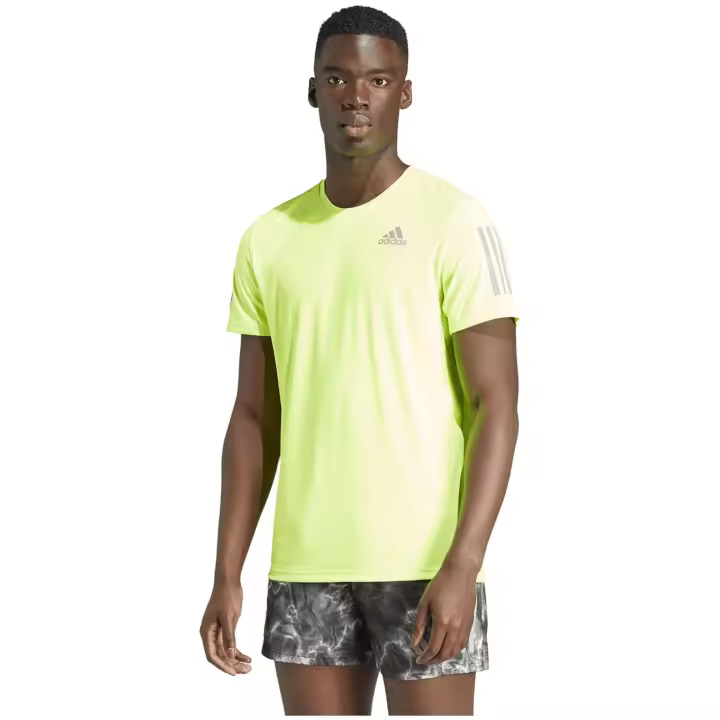 Camiseta de Manga Corta Adidas Own The Run para hombre en color amarillo - 1
