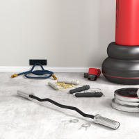 SPORTNOW Barra de Pesas de Acero 120 cm Barra Curl EZ Ø50 mm con 2 Presillas Carga 100 kg Barra Olímpica para los Discos de Ø5 cm Entrenamiento en Gimnasio Casa Negro y Plata - details 1