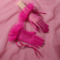 Guantes De Boda Para Novia Estilo Romántico Y Dulce De Largo Muñeca Para Mujer Guantes De Fiesta De Baloncesto - details 15
