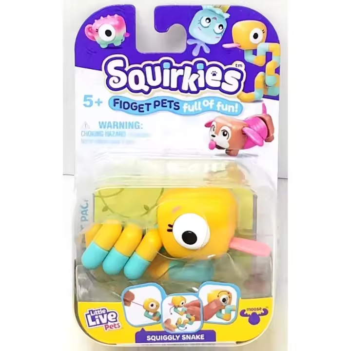 LITTLE LIVE PETS - Squirkies: ANIMALES  que se mueven - Juguetes interactivos antiestrés - Clic - Movimiento rápido - Más de 30 para coleccionar - Para mayores de 5 años - 1