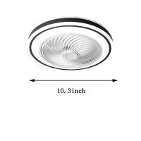 50WVentilador de techo de 10,3 pulgadas con luz, ventilador 2 en 1, con mando a distancia, tres velocidades, atenuación de tres colores, sincronización de 6 velocidades, apto para dormitorios y salones - details 0
