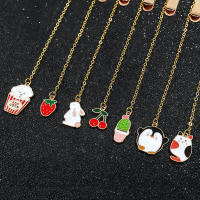 Marcador De Páginas Lindo Y Sencillo En Forma De Fresa Y Cereza Con Clip De Perro Suministros De Papelería Para Lectores Regalos Para Libros - details 9