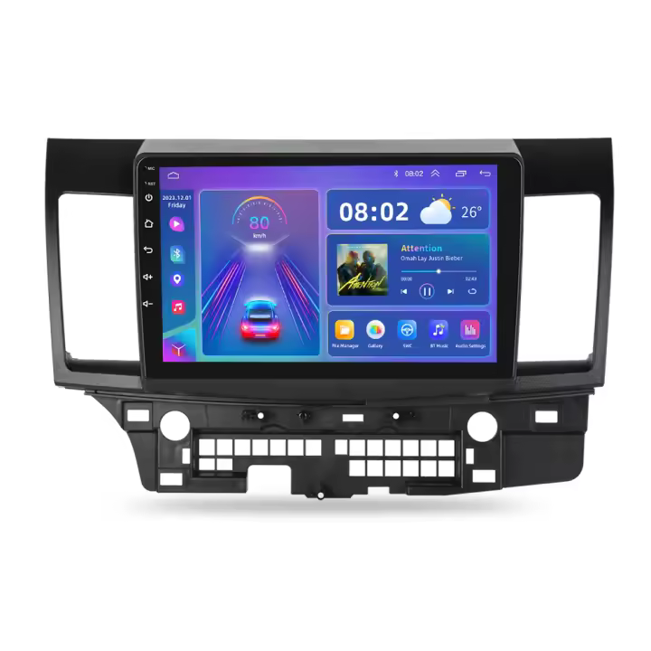 Podofo Radio de coche Android 2 Din para Mitsubishi Lancer EX 2010 2011 2012 2013-2017 Carplay 8+128GB AI Voice WIFI+4G DSP GPS Navegación Multimedia Reproductor de Video - 1