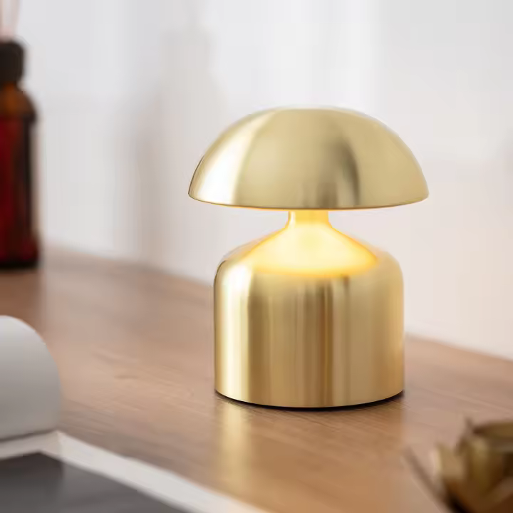 Ledkia Lámpara de Mesa LED Portátil con Batería USB Recargable Ibbie Dorado - 1