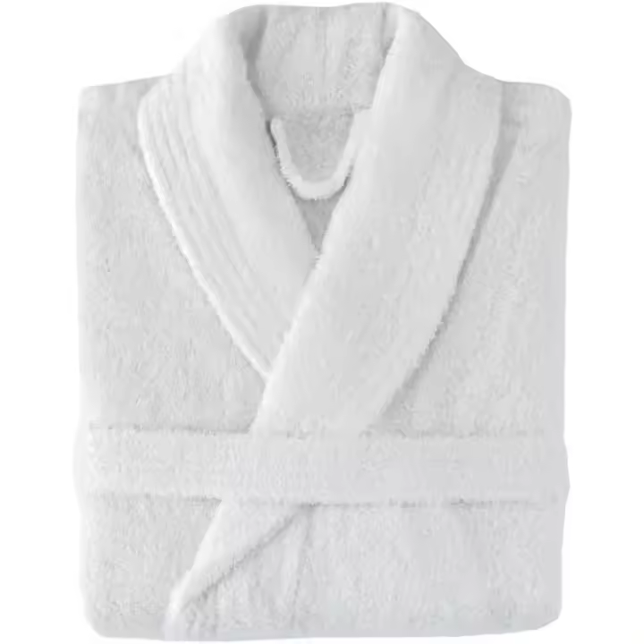 Albornoz de baño de Algodón cardado sin capucha. 100% Algodón premium Densidad 380gr. Disponible en varios colores. Tejido ultra suave y absorbente. Tamaños  M, L, XL y XXL - 1