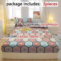 Juego De Sábanas Modernas Bohemio Mate 3 Piezas Cubierta De Cama Impresión Estilo Minimalista Poliéster 100% Quilted - details 1