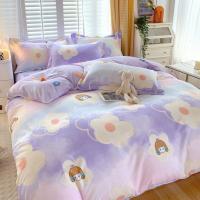 Funda De Edredón Y 2 Almohadillas Reversibles Con Patrón De Rabo De Conejo Fresa Y Flor Morada Estilo Moderno Para Cama De 1.5m/1.8m/2.0m/2.2m Conjunto De Ropa De Cama Cómoda Y De Venta Caliente - details 20