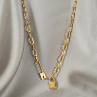 Collar De Cadena Gruesa Con Colgante De Letras De Amor En Acero Inoxidable 316L Estilo Retro Punk Exagerado Para Mujer Moda Para Fiesta - details 1