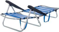 Monty Silla de Playa Baja Reclinable 4 Posiciones Convertible en Tumbona Azul - details 5
